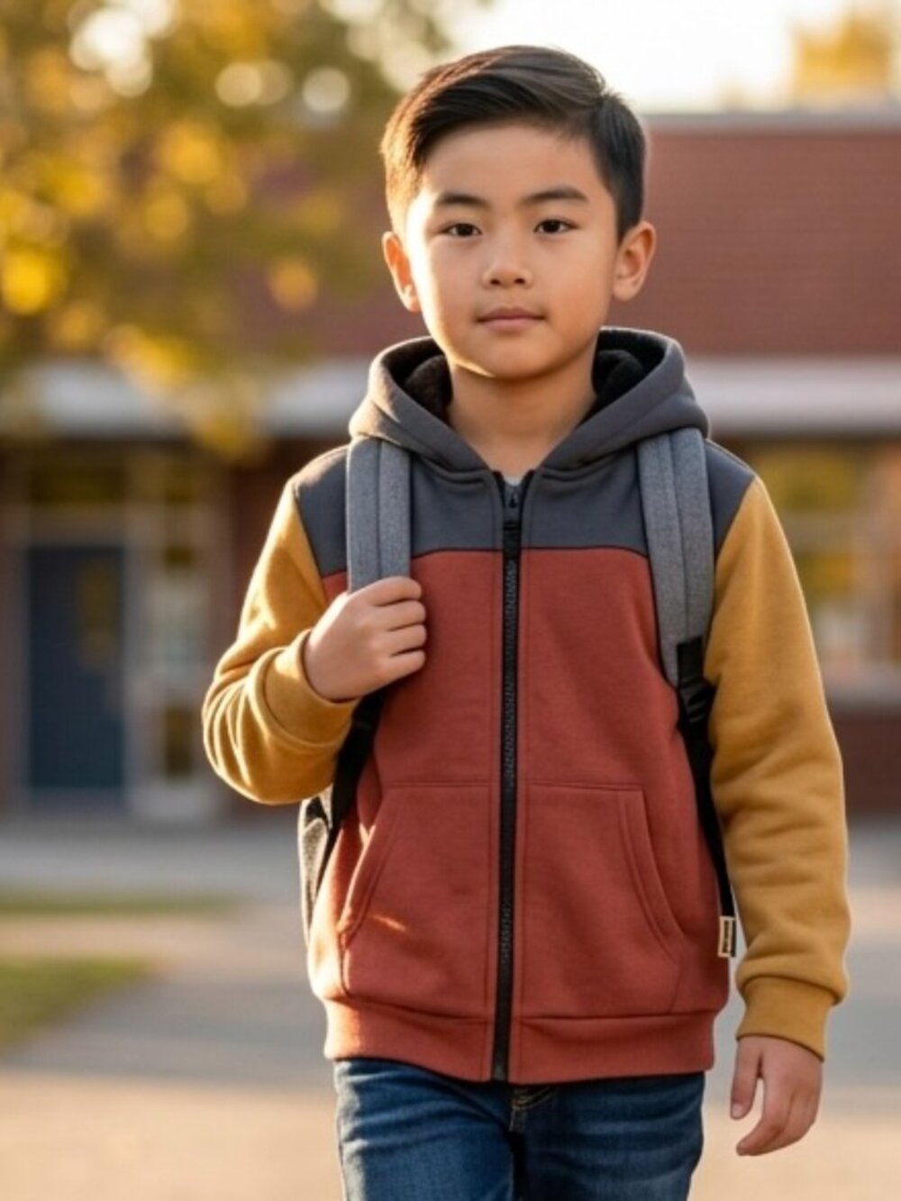 Maximus Rex Hoodie boys size 3T color block full zip sherpa‎ lined sweatshirt